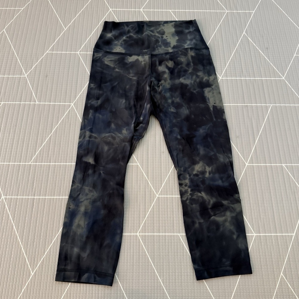 Lululemon Align Crop‎ 21" *Diamond Dye 6 Graphite Grey Bronze LW5BDESGreen